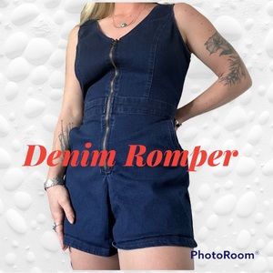 Denim romper